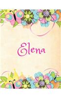 Elena: Personalized Name Journal Composition Notebook