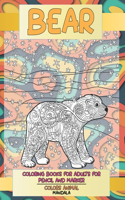 Mandala Coloring Books for Adults for Pencil and Marker - Colors Animal - Bear