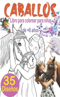 Caballos Libro para Colorear para Niñas de +8 Años