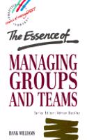 Essence Managing Groups Teams