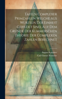 Tafeln Complexer Primzahlen Welche Aus Wurzeln Der Einheit Gebildet Sind, Auf Dem Grunde Der Kummerschen Theorie Der Complexen Zahlen Berechnet
