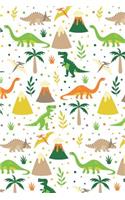 Dinosaurs: Dot Grid Notebook Journal, 6x9 Inch, 120 pages