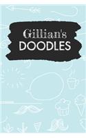 Gillian's Doodles: Personalized Teal Doodle Notebook Journal (6 x 9 inch) with 110 dot grid pages inside.