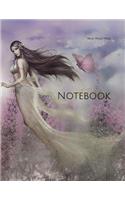 Notebook: Fantasy flowers fairy tales fee girl magic female anime Japanese fairies pink