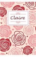 Claire: Personalised Notebook / 120 Pages / Dot Grid / Perfect for journaling and writing notes.