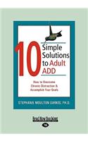 10 Simple Solutions to Adult Add (Easyread Large Edition)