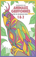 Livre de coloriage pour enfants Animaux griffonnés 1 & 2