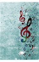 A Splash of Music Sheet Music: 150 page Music Sheet Notebook Journal