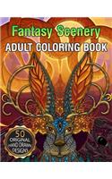 Fantasy Scenery Adult Coloring Book
