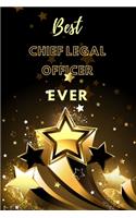 Best Chief Legal Officer Ever: Lined Journal (Black and Gold Stars Design)
