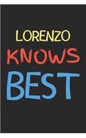 Lorenzo Knows Best: Lined Journal, 120 Pages, 6 x 9, Lorenzo Personalized Name Notebook Gift Idea, Black Matte Finish (Lorenzo Knows Best Journal)