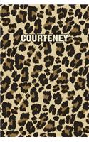 Courteney: Personalized Notebook - Leopard Print (Animal Pattern). Blank College Ruled (Lined) Journal for Notes, Journaling, Diary Writing. Wildlife Theme Des