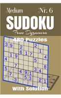 Medium Sudoku Nr.6: 480 puzzles with solution