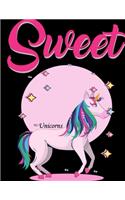 sweet Unicorns: Unicorn Notebook (Composition Book Journal) (8.5 x 11 Large) notebooks and journals, composition notebook, notebook paper wide ruled, Novelty Smiley