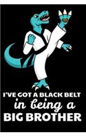I've Got A Black Belt In Being A Big Brother: Taekwondo Brother Gifts Blank Lined Notebook