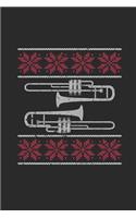 Christmas Trombone: Graph Paper Notebook (6" x 9" - 120 pages) Christmas Themed Notebook for Daily Journal, Diary, and Gift