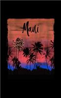 Maui: Hawaiian Christmas Notebook With Lined Wide Ruled Paper For Taking Notes. Stylish Tropical Travel Journal Diary 5 x 8 Inch Soft Cover. For Home, Wor
