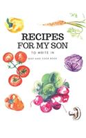 Blank recipe book for my son