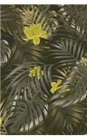 Vintage Tropical Palm Leaf Fashion Journal: Blank Lined Composition Notebook 75 Sheets / 150 Pages 6 x 9 inch
