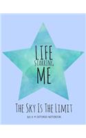 My Life Starring Me 8.5 X 11 Dot-Grid Notebook