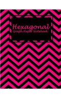 Hexagonal Graph Paper Notebook: Pink and Black Book, 1/4 inch Hexagons Graph Paper Notebooks Large Print 8.5" x 11" Game Boards Paper, Math Activities and Coloring Patterns