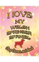 I Love My Welsh Springer Spaniel - Dog Owner Notebook: Doggy Style Designed Pages for Dog Owner to Note Training Log and Daily Adventures.(162 I Love My Dog)