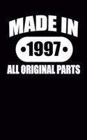 Made in 1997 All Original Parts: Lined Journal