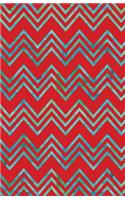 Journal Notebook Chevrons - Red: 162 Lined and Numbered Pages With Index Blank Journal For Journaling, Writing, Planning and Doodling.