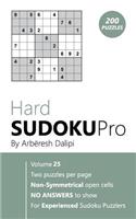 Hard Sudoku Pro: Book for Experienced Puzzlers (200 puzzles) Vol. 25