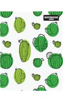 Notebook Lined: Notebook Cute Cactus: Notebook blank paper ruled: Notebook Journal Diary, 120 Lined pages, 8" x 10"