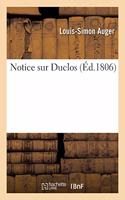 Notice Sur Duclos