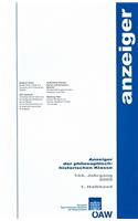 Anzeiger Der Philosophisch-Historischen Klasse 144. Jahrgang 1. Halbband 2009
