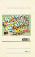 Vintage Lined Notebook Greetings from Councilo Bluffs
