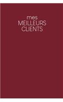 Mes meilleurs clients: Carnet à compléter pour l'enregistrement des conversations avec les (nouveaux) clients - Motif: Rouge