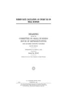 Subsidy rate calculation: an unfair tax on small business