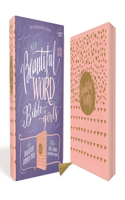 Niv, Beautiful Word Bible for Girls, Updated Edition, Leathersoft, Zippered, Pink, Red Letter, Comfort Print: 600+ Full-Color Illustrated Verses(Beautiful Word)