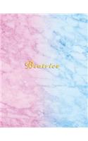 Beatrice: Personalized college ruled journals for girls Standard blank lined size composition books for school