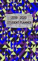 2019-2020 Student Planner: Academic Calendar Organizer with To-Do List, Notes, Class Schedule, Doodle Coloring Page Design With Geometric Cover