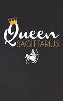 Sagittarius Notebook 'Queen Sagittarius' - Zodiac Diary - Horoscope Journal - Sagittarius Gifts for Her: Medium College-Ruled Journey Diary, 110 page, Lined, 6x9 (15.2 x 22.9 cm)