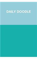 Daily Doodle: Cute Sketchbook for Your Drawings and Scribbles with Minimalist Blue and Green Cover Design