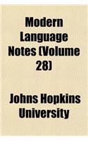 Modern Language Notes (Volume 28)