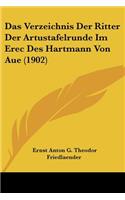 Verzeichnis Der Ritter Der Artustafelrunde Im Erec Des Hartmann Von Aue (1902)