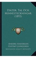 Dikter, Tal Och Minnesteckningar (1893)