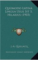 Quomodo Latina Lingua Usus Sit S. Hilarius (1903)