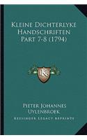 Kleine Dichterlyke Handschriften Part 7-8 (1794)