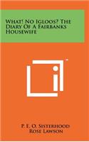 What! No Igloos? the Diary of a Fairbanks Housewife