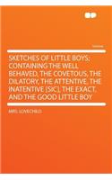 Sketches of Little Boys; Containing the Well Behaved, the Covetous, the Dilatory, the Attentive, the Inatentive [sic], the Exact, and the Good Little Boy
