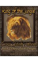 King of the Jungle Cross Stitch Pattern: (English)