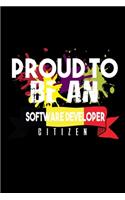 Proud to be a software developer citizen: Hangman Puzzles - Mini Game - Clever Kids - 110 Lined pages - 6 x 9 in - 15.24 x 22.86 cm - Single Player - Funny Great Gift