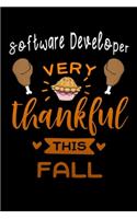 Software Developer very thankful this fall: Lined Notebook / Diary / Journal To Write In 6"x9" for Thanksgiving. be Grateful Thankful Blessed this fall and get the pumpkin & Turkey ready.